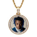 Пользовательские фото памяти золото серебро мужчины женщины ожерелье кулон, bling bling хип-хоп медь с замороженными кубинскими звеньями цепи ювелирные изделия